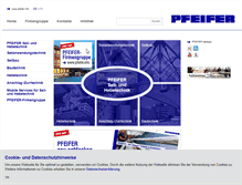 Tablet Screenshot of pfeifer.de